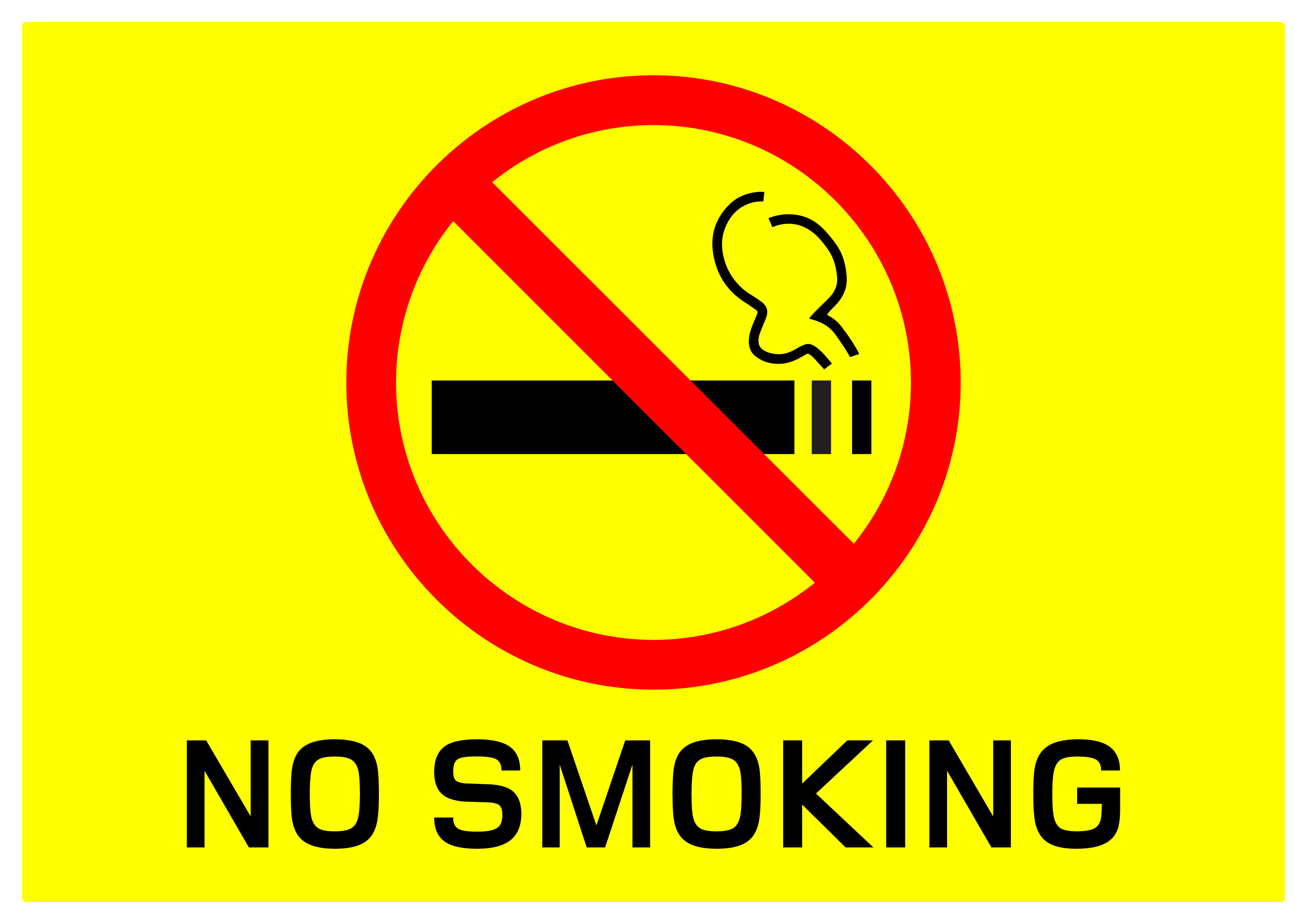 Знак-табличка No smoking